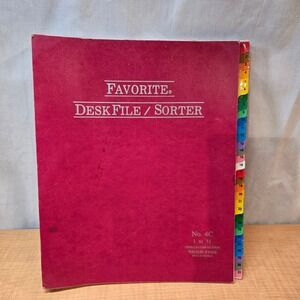 Wilson Jones No. 4C 1-31 Favorite Desk File Sorter Red in Color Monthly Collate